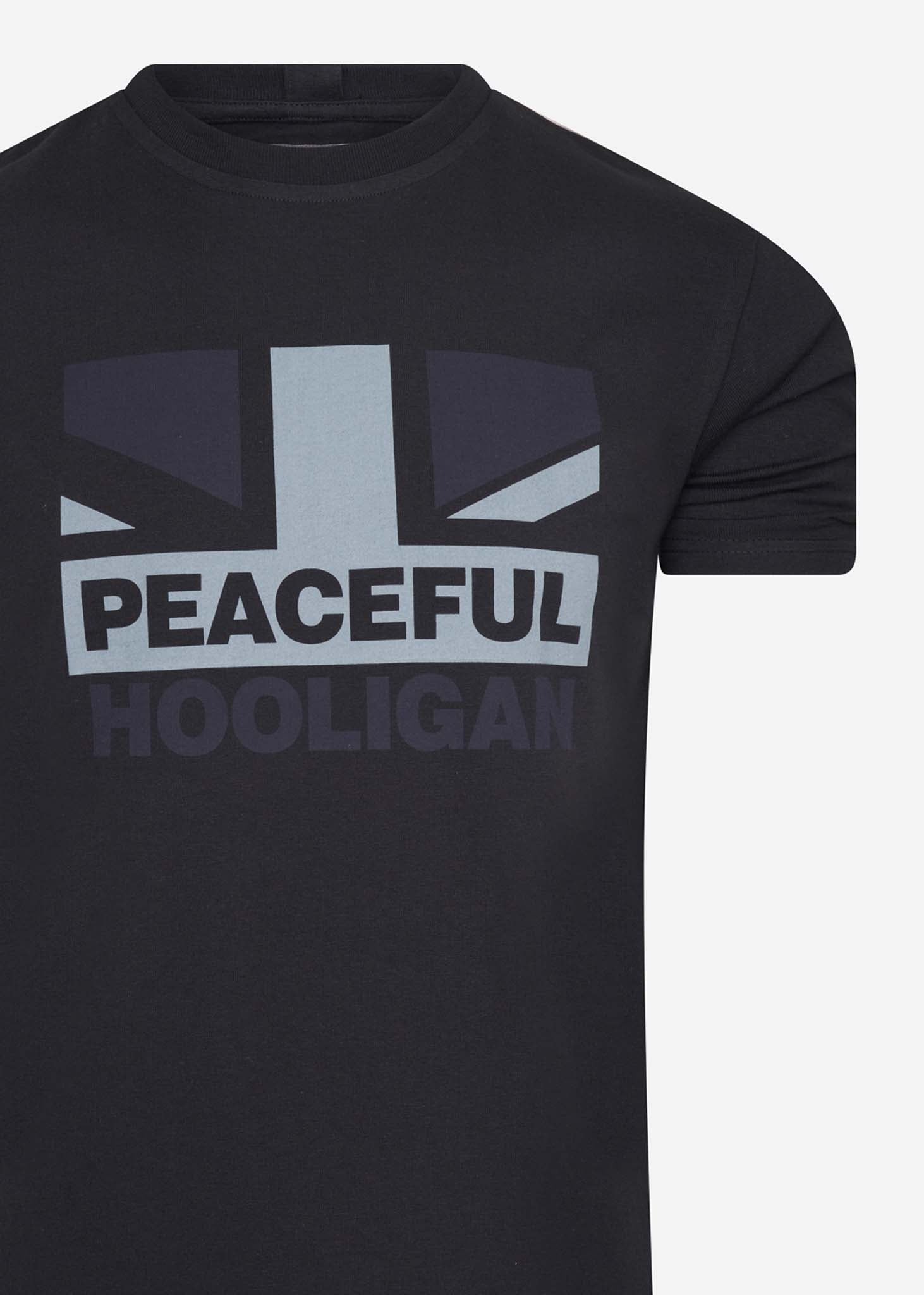 peaceful hooligan t-shirt zwart