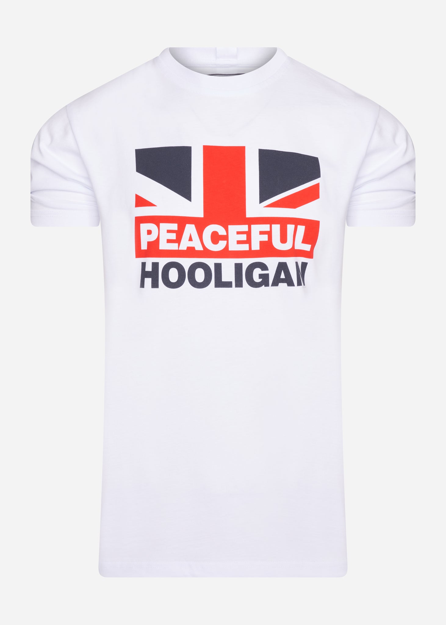 peaceful hooligan british flag t-shirt