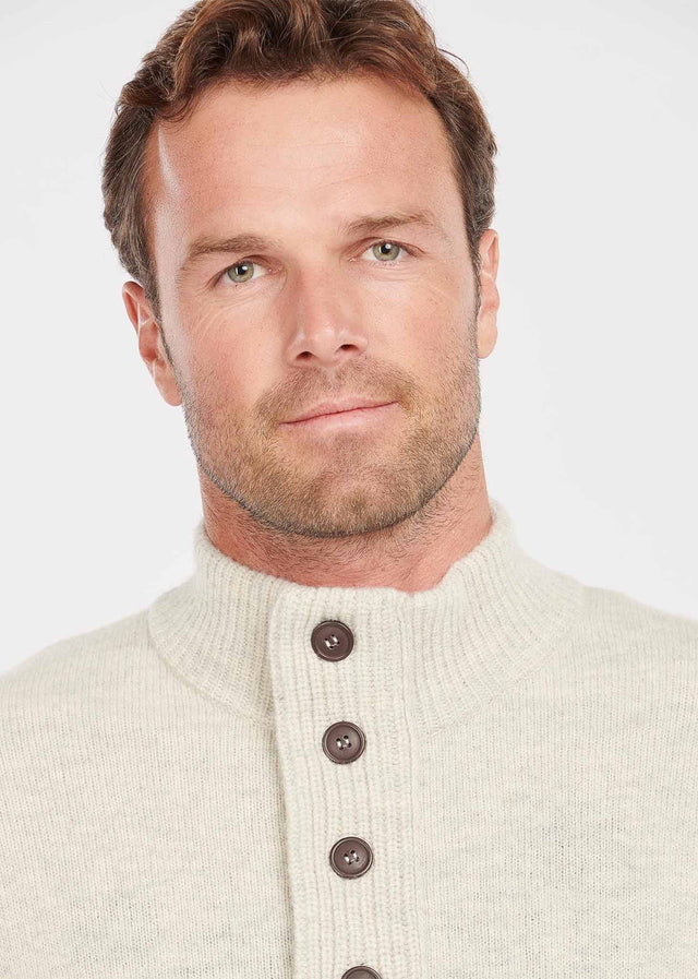 Barbour Sweaters  Patch half zip - pearl 