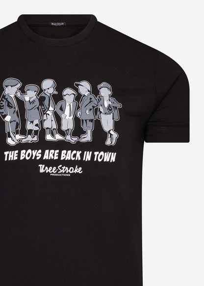 Three Stroke T-shirts  Boys - black 