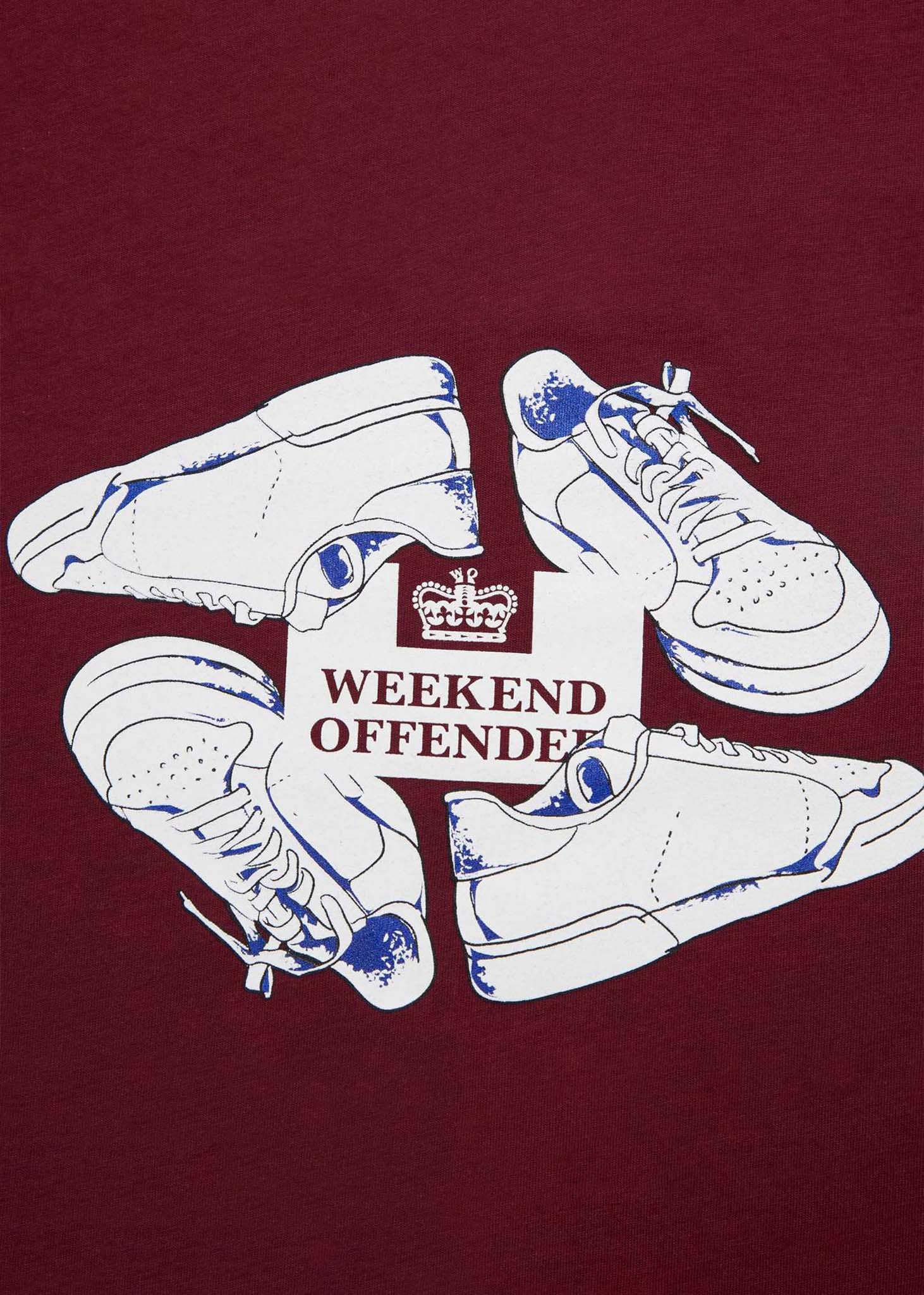 Weekend Offender T-shirts  Anacleti tee - claret 